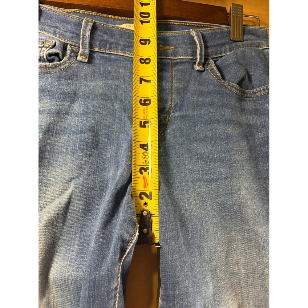 Levis 710 Super Skinny Jeans Womens 28 Blue Denim Mid Rise Stretch W28 L30 - Picture 7 of 8